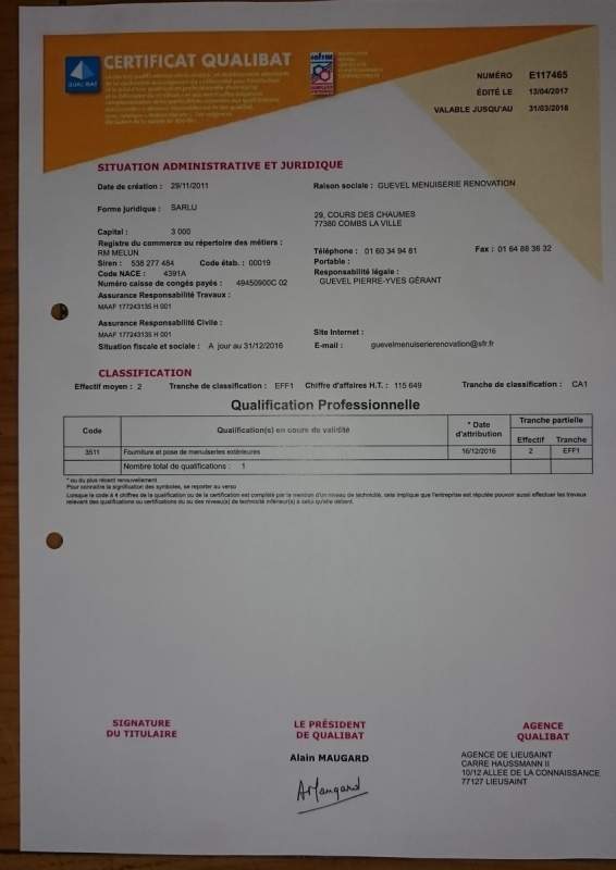 certificat qualibat